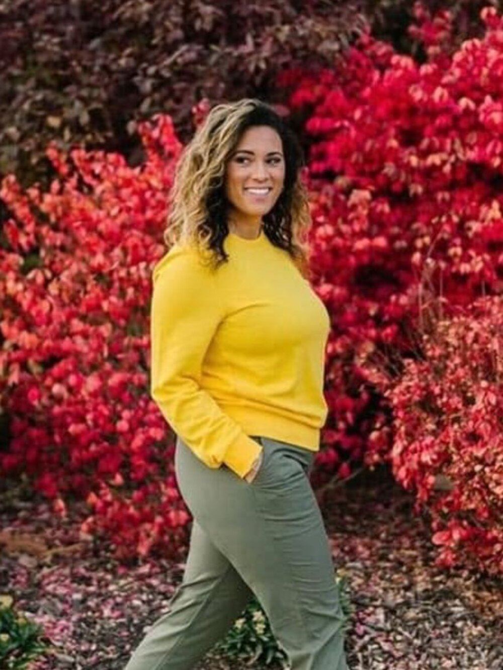 Rustic Yellow Crew Neck Sweatshirt
